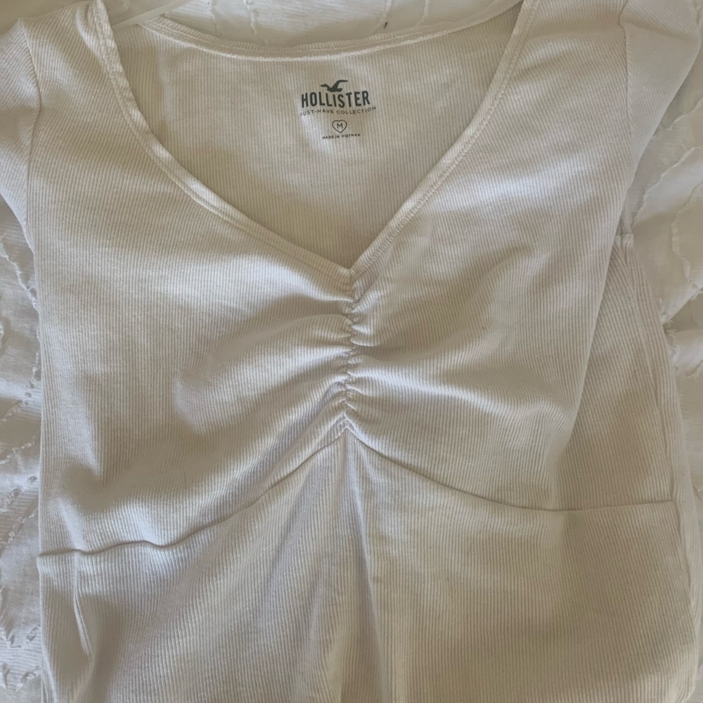 White Hollister long sleeve shirt